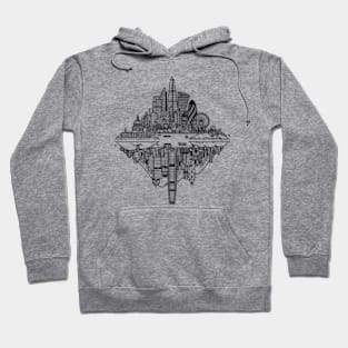 London Hong Kong Reversible Skylines Hoodie